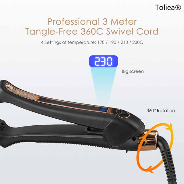 Toliea® Portable Titanium MCH Heating Plate Professional Hair Straightener TL-13-07