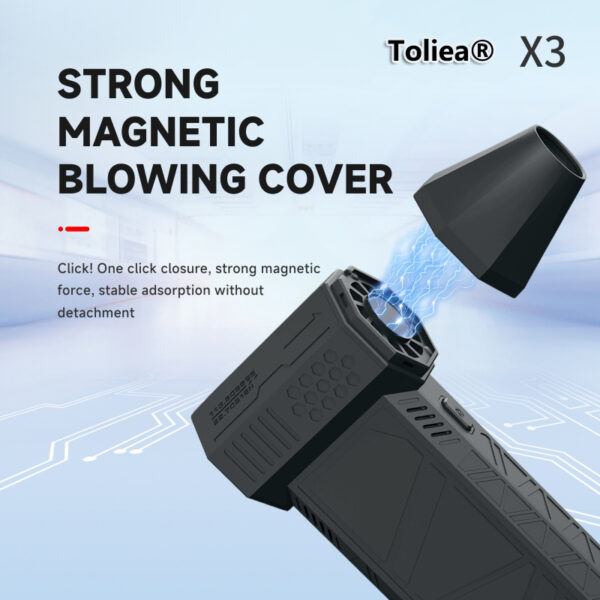 Toliea X3 Turbo Jet Blower Air Duster – 130,000 RPM High-Speed Brushless Motor, Powerful 100mph Airflow, Portable Rechargeable Handheld Fan for BBQ, Camping, Electronics & More - Image 5