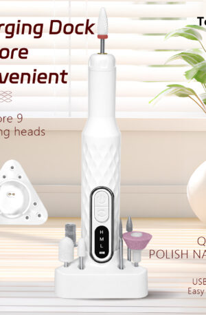 Toliea TL-A1 15,000 RPM Rechargeable Electric Manicure Treatment Kit with Nail Drill and Rechargeable Base