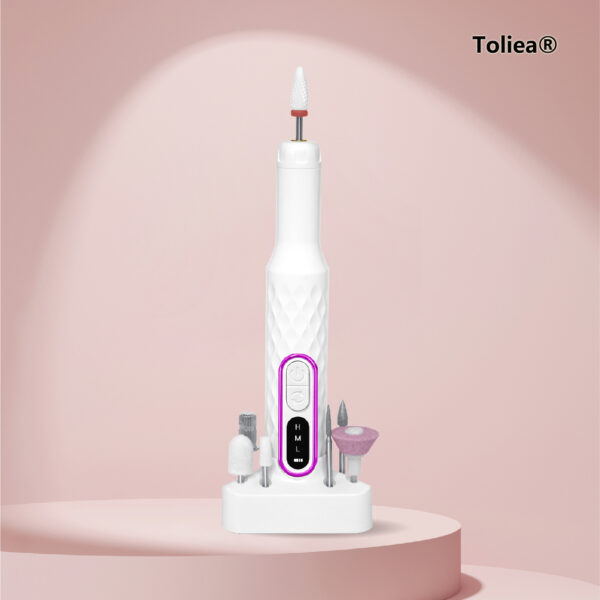 Toliea TL-A1 15,000 RPM Rechargeable Electric Manicure Treatment Kit with Nail Drill and Rechargeable Base - Image 7